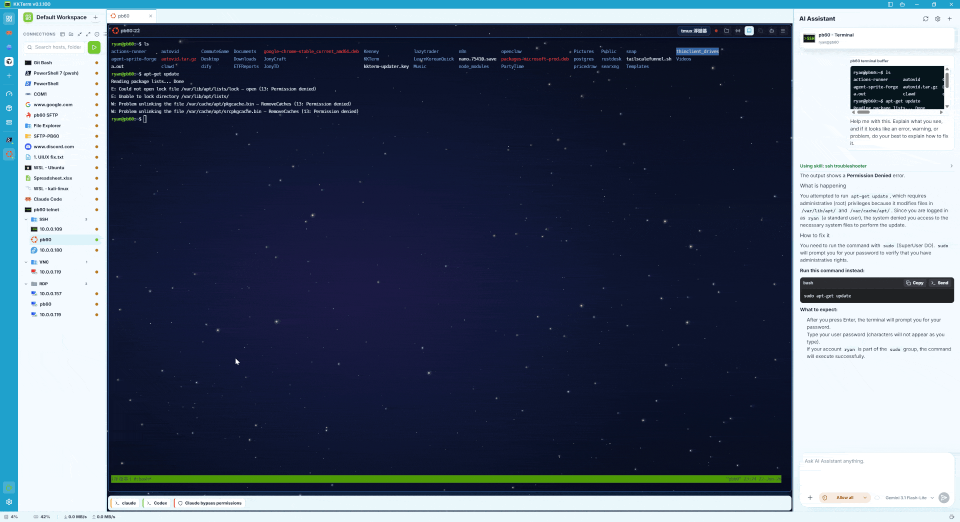 KKTerm demo
