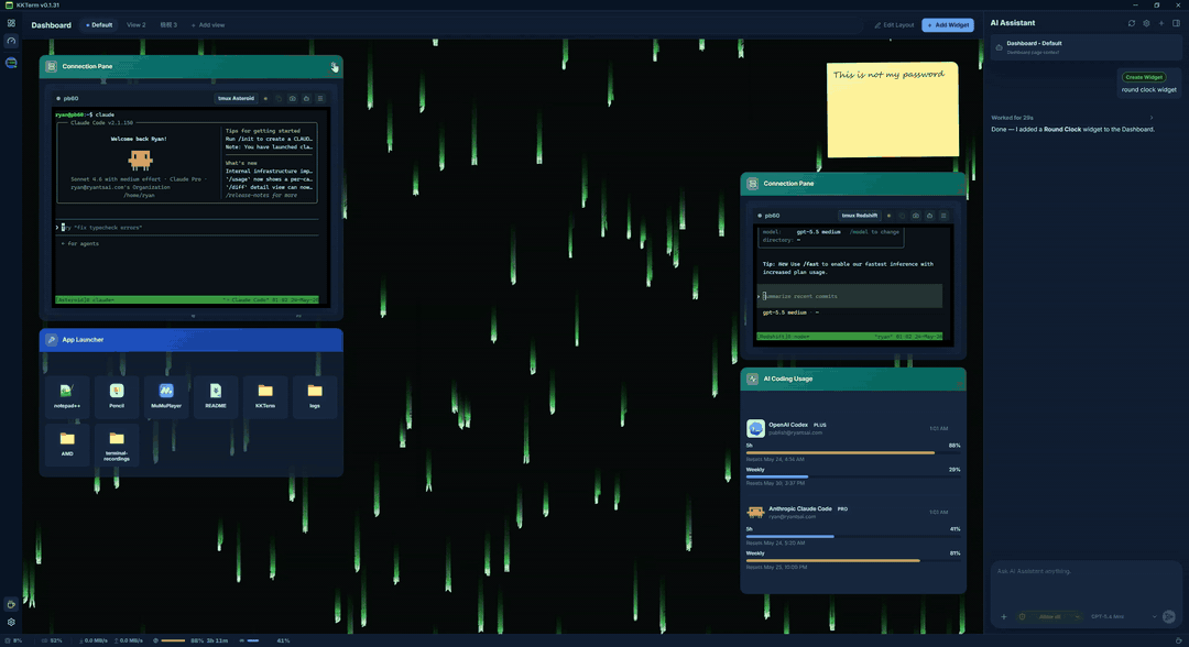 KKTerm demo