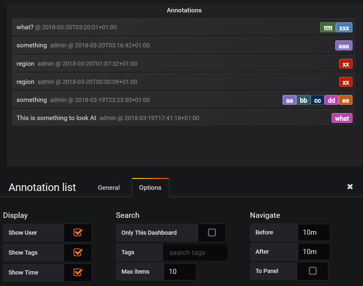 grafana annotations influxdb