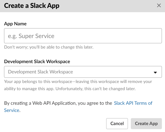 Create a Slack App