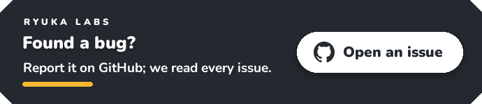 Found a bug? Open an issue on GitHub