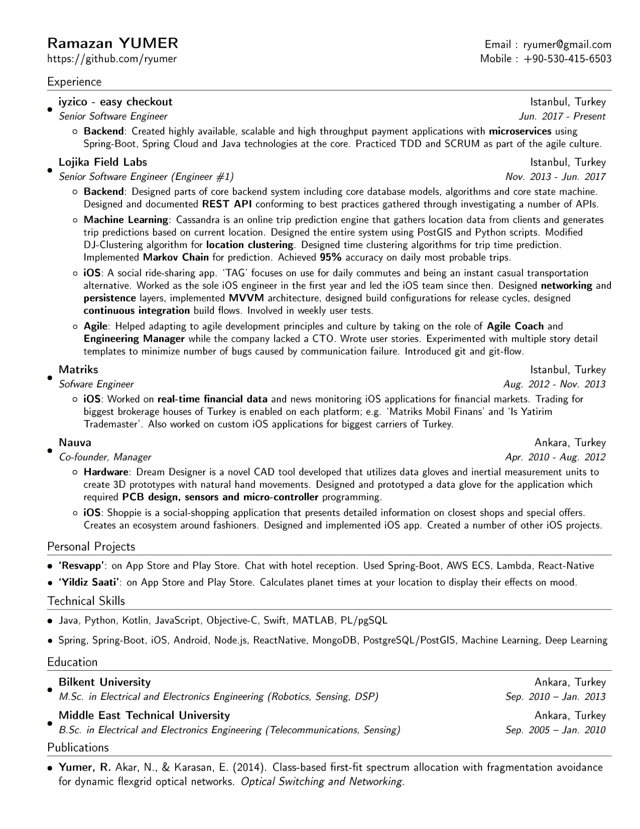 Resume Screenshot