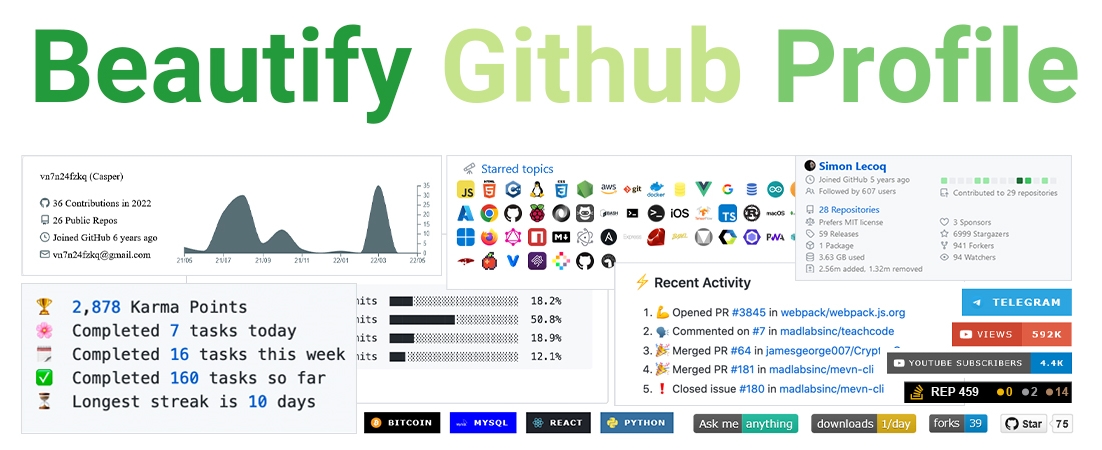 github-badges · GitHub Topics · GitHub