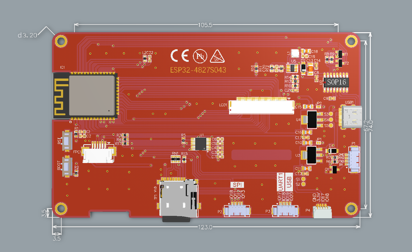 ESP32-4827S043 front