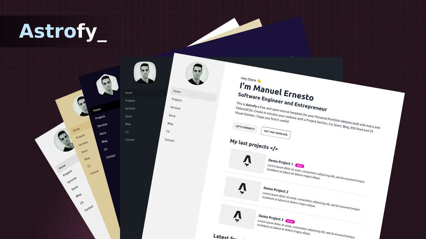 Astrofy | Personal Porfolio Website Template