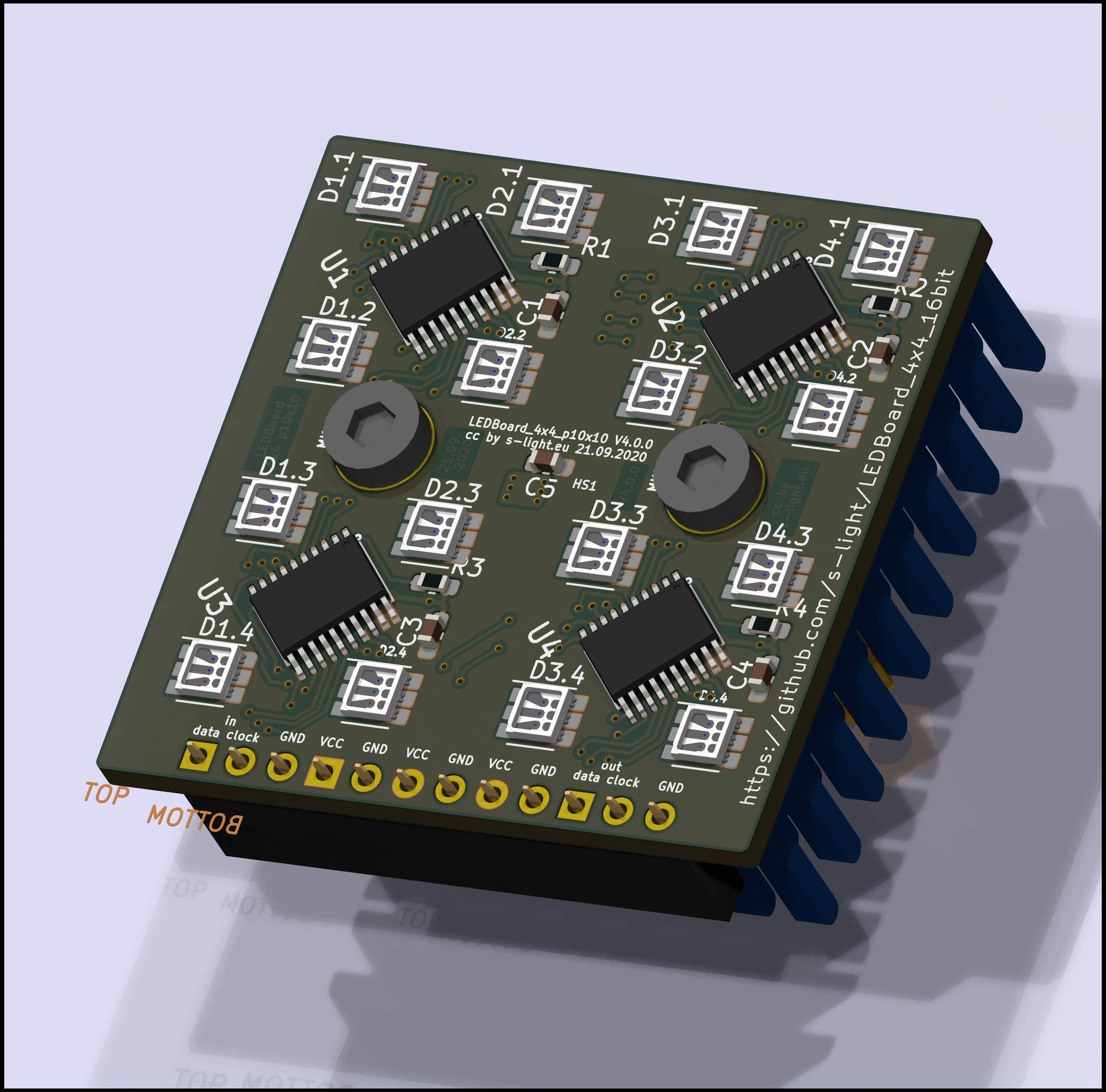 LEDBoard 4x4 16bit, from the project README