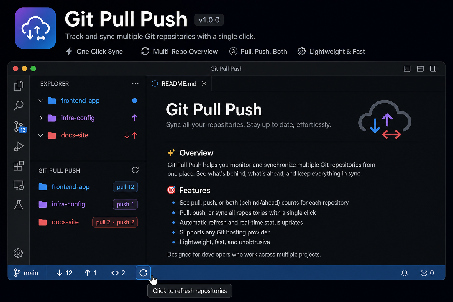 Git Pull Indicator preview