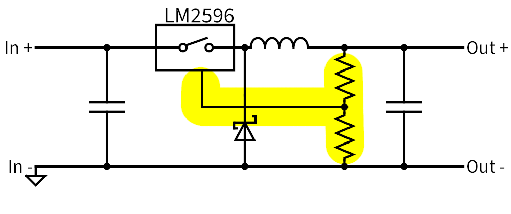 circuit with feedback loop highlighted