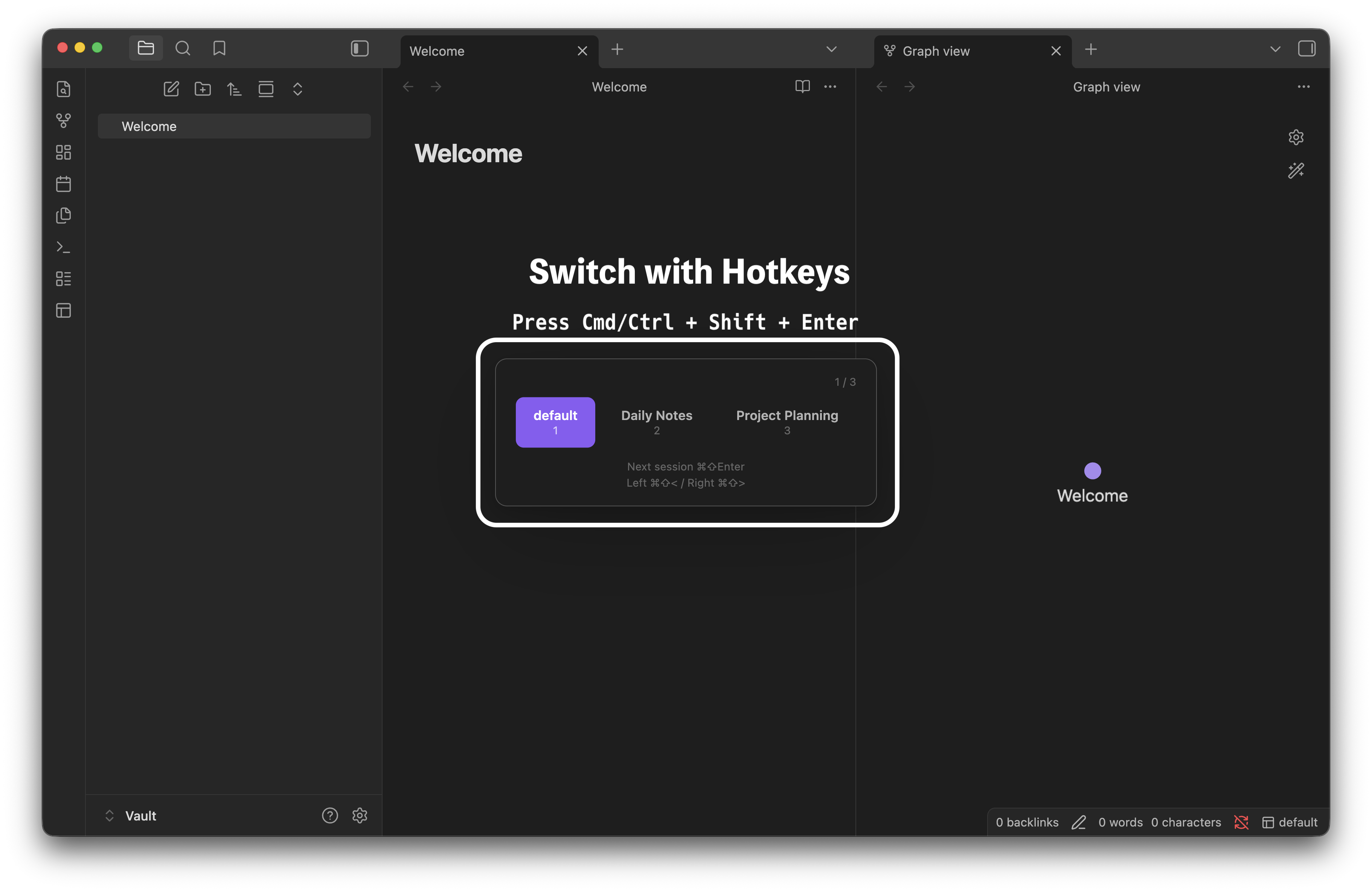 Workspace++ quick switching overlay