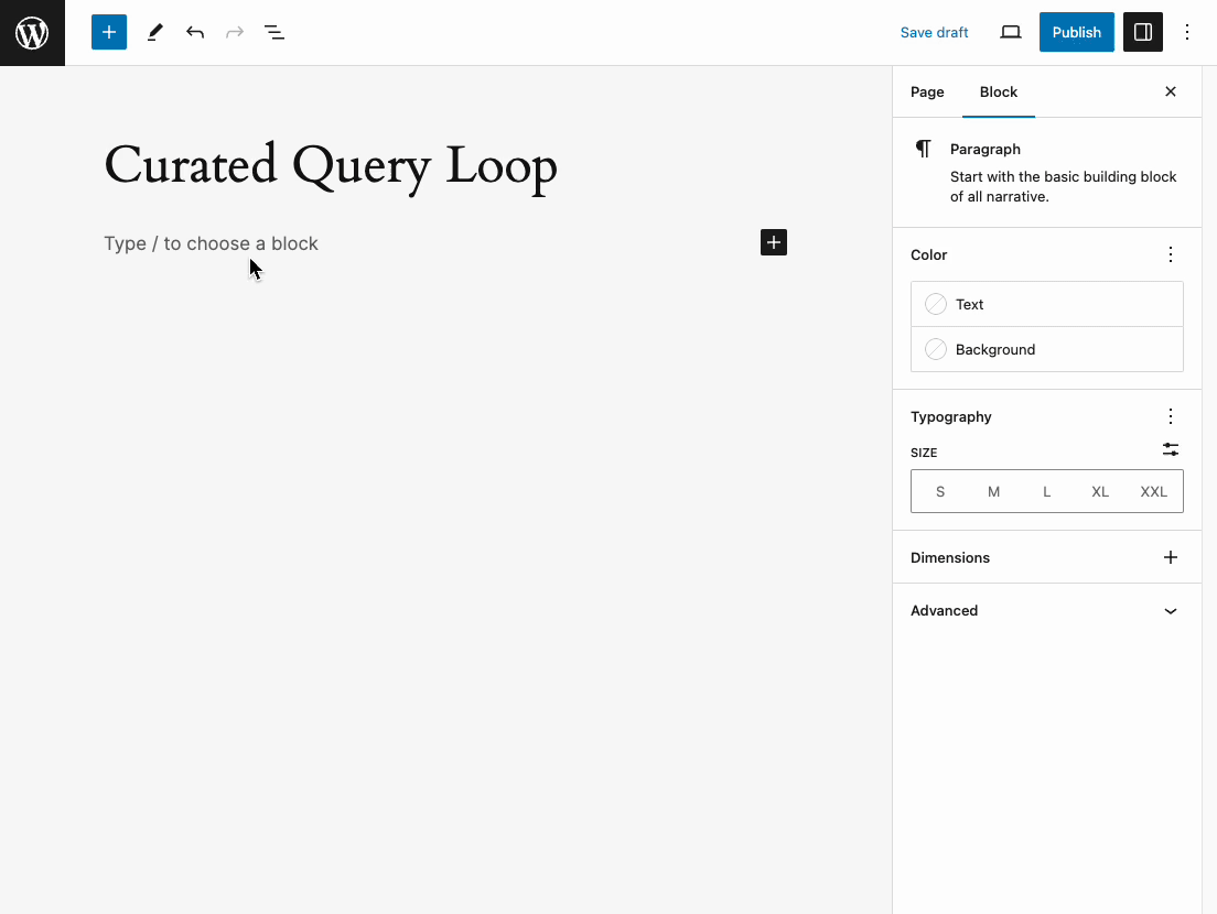 Curated Query Loop Demo Gif