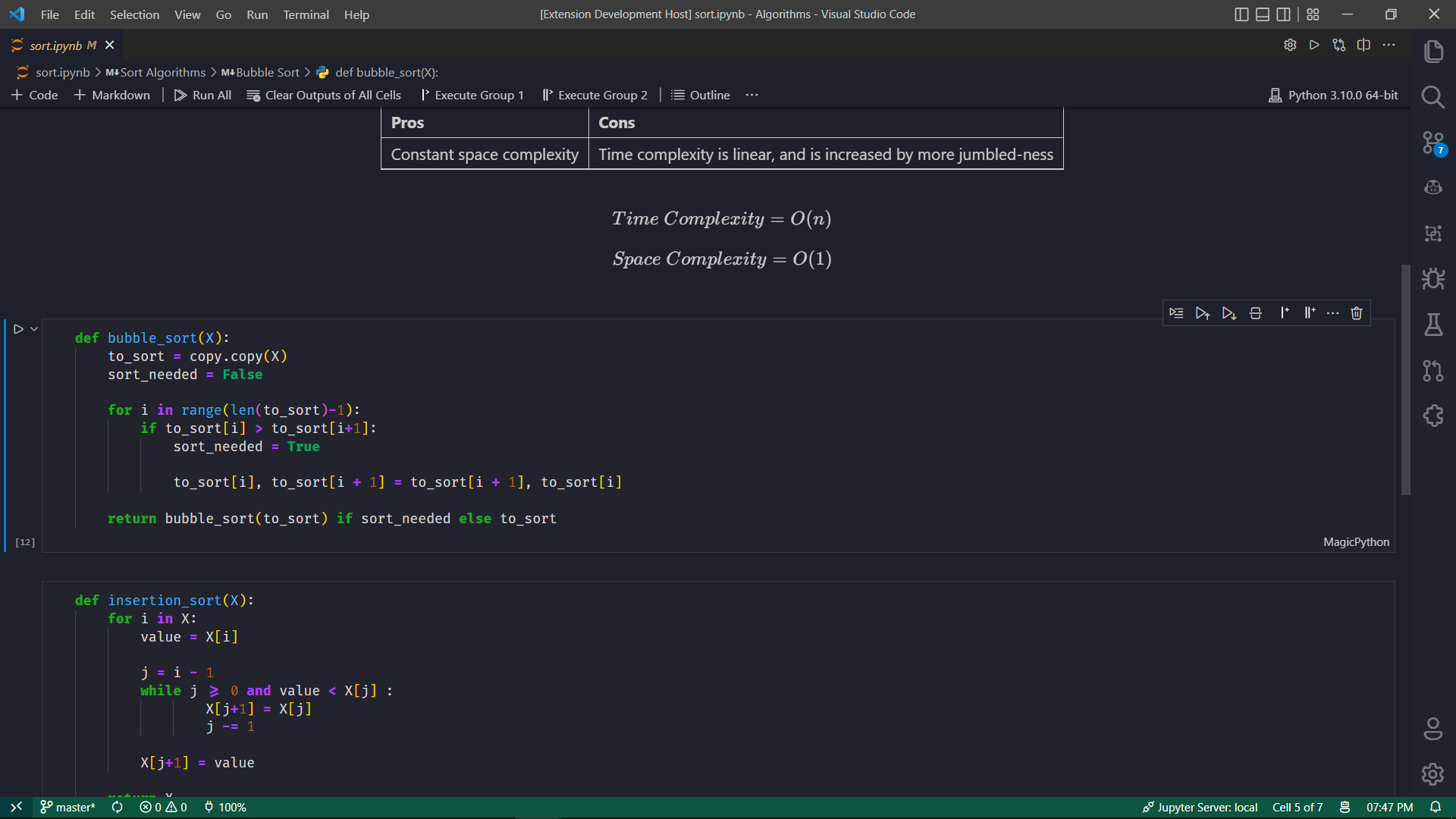 Demo image of the Jupyter Dark theme extension for VS Code