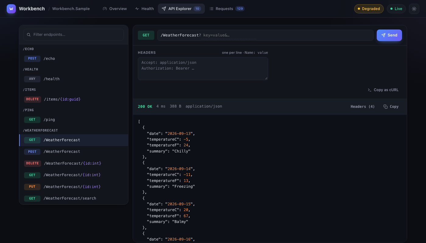 API explorer