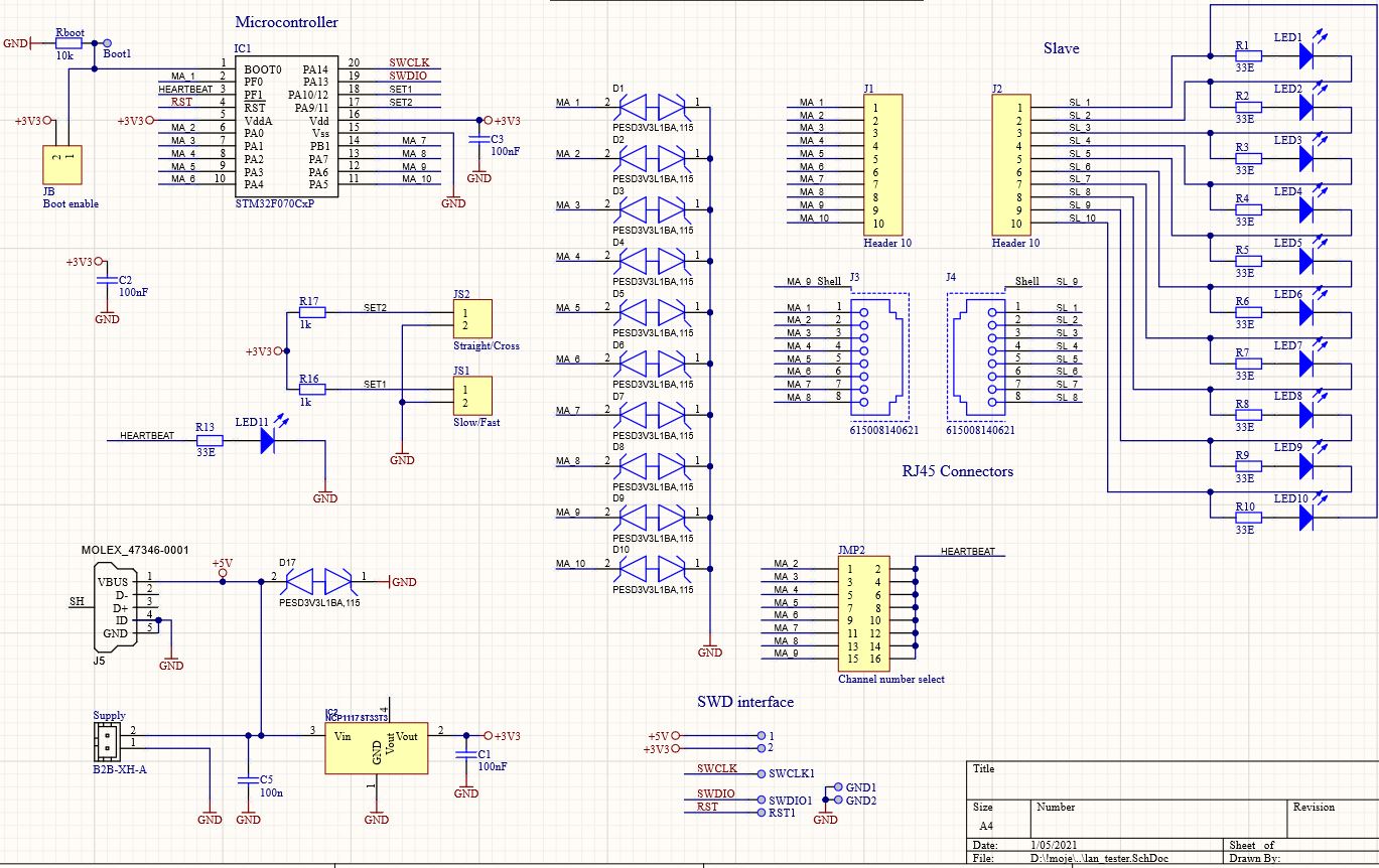 Cable tester schematic