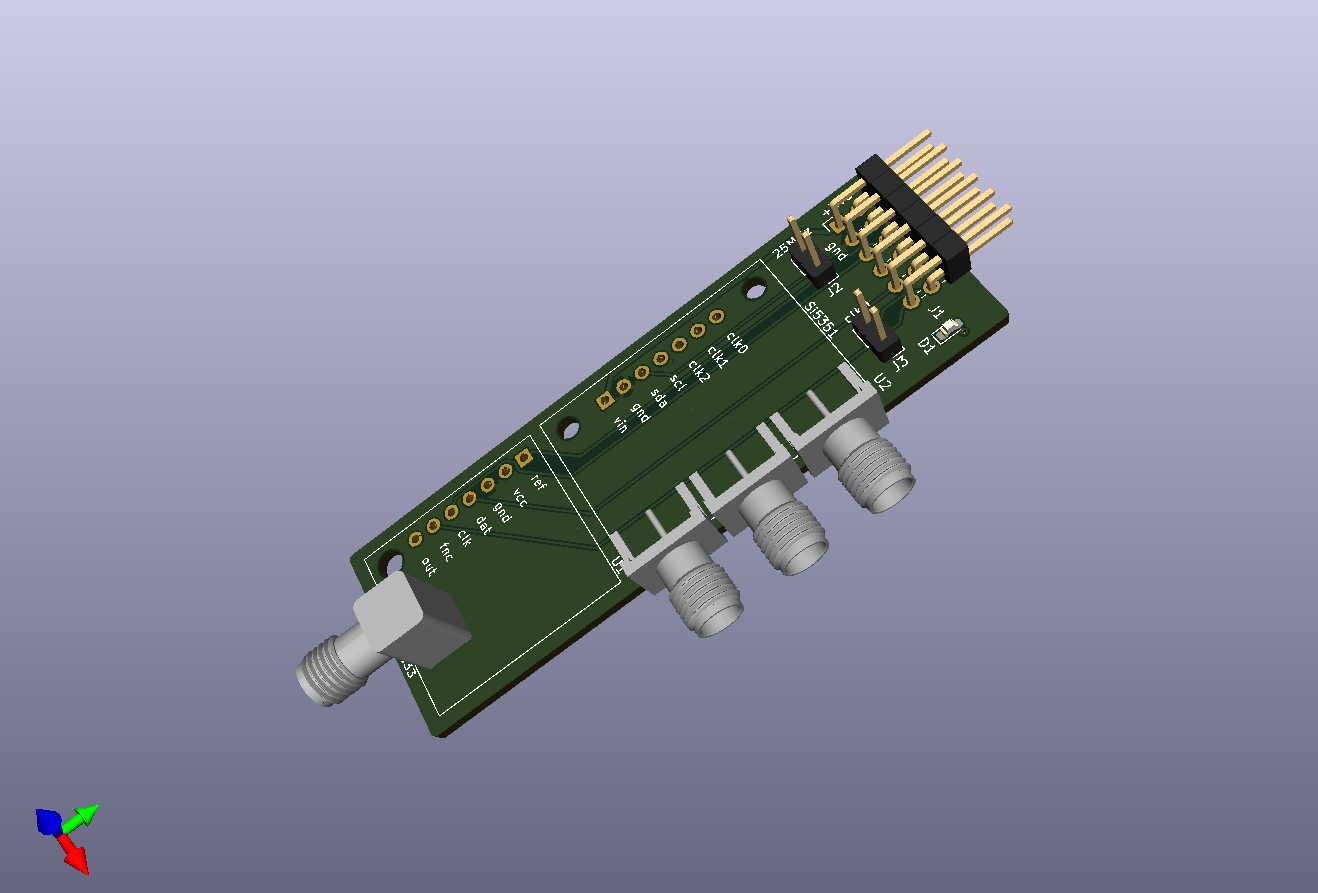 Kicad clocks pmod, from the project README