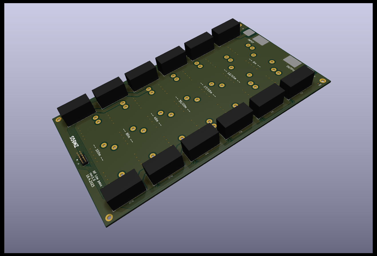 Kicad lp filter, from the project README