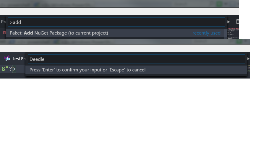 Add nuget package to project