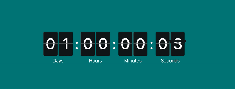 react flip clock countdown demo