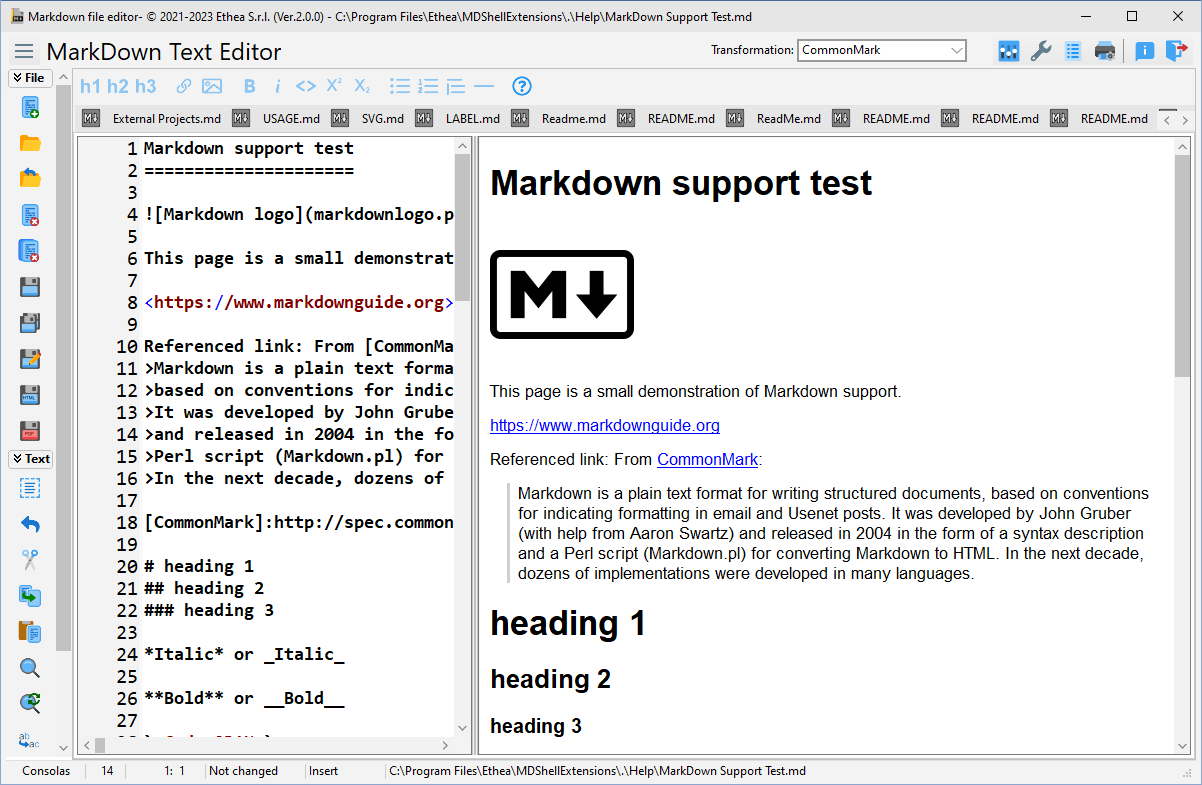 Markdown Text Editor Dark