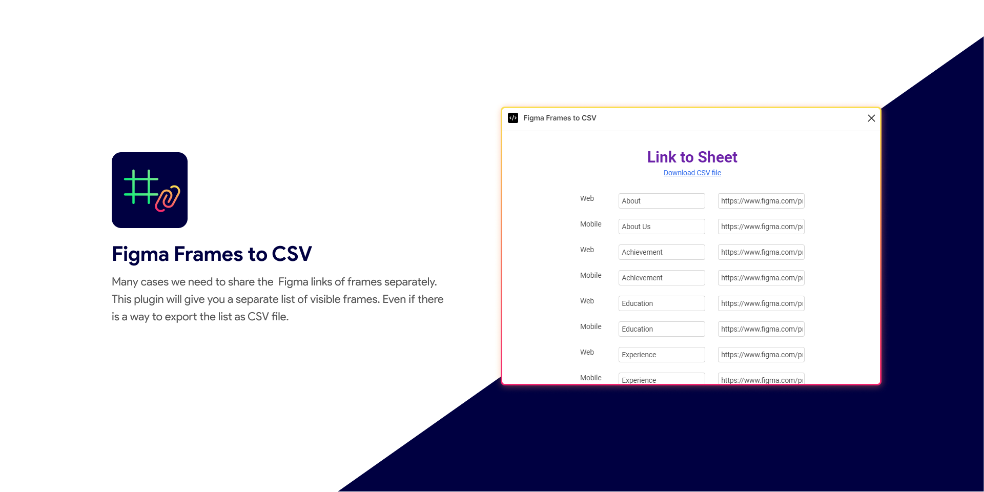 Figma Frames to CSV