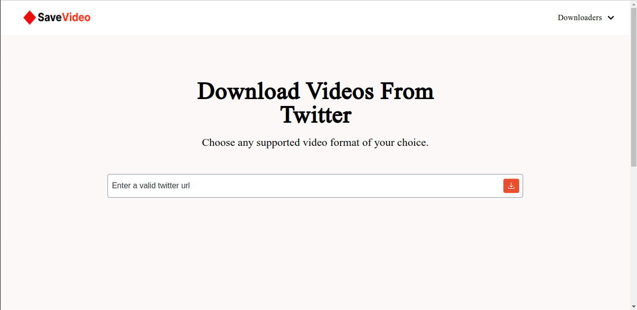 Twitter Downloader Page