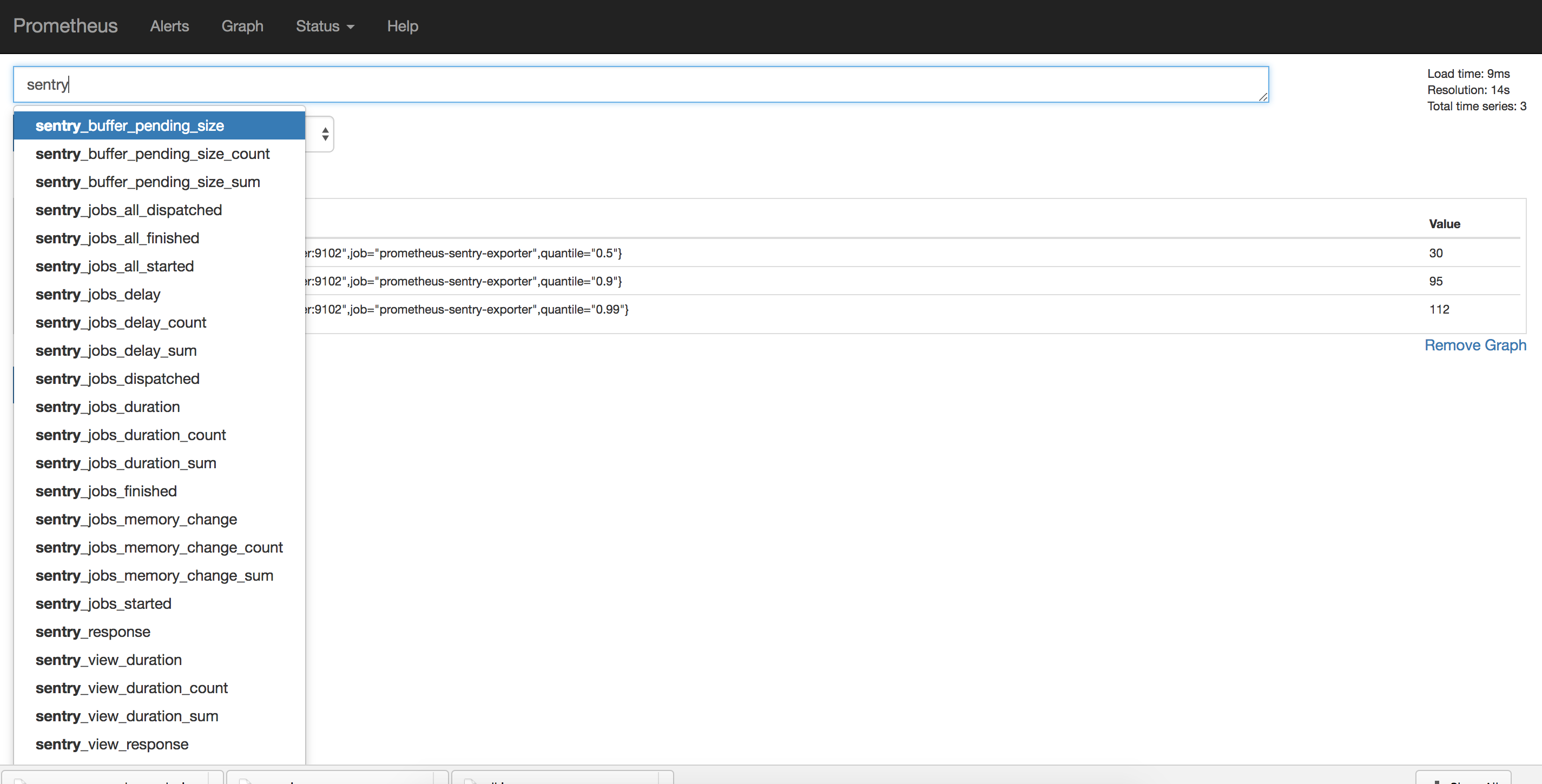 sentry metrics