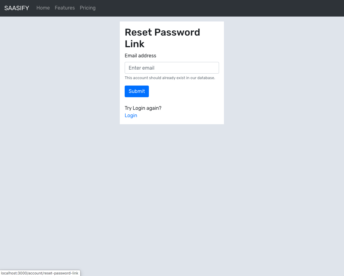 5. Reset Password Link