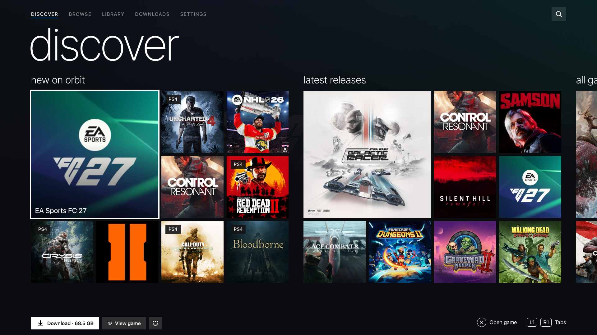 Panorama Discover in Orbit Store