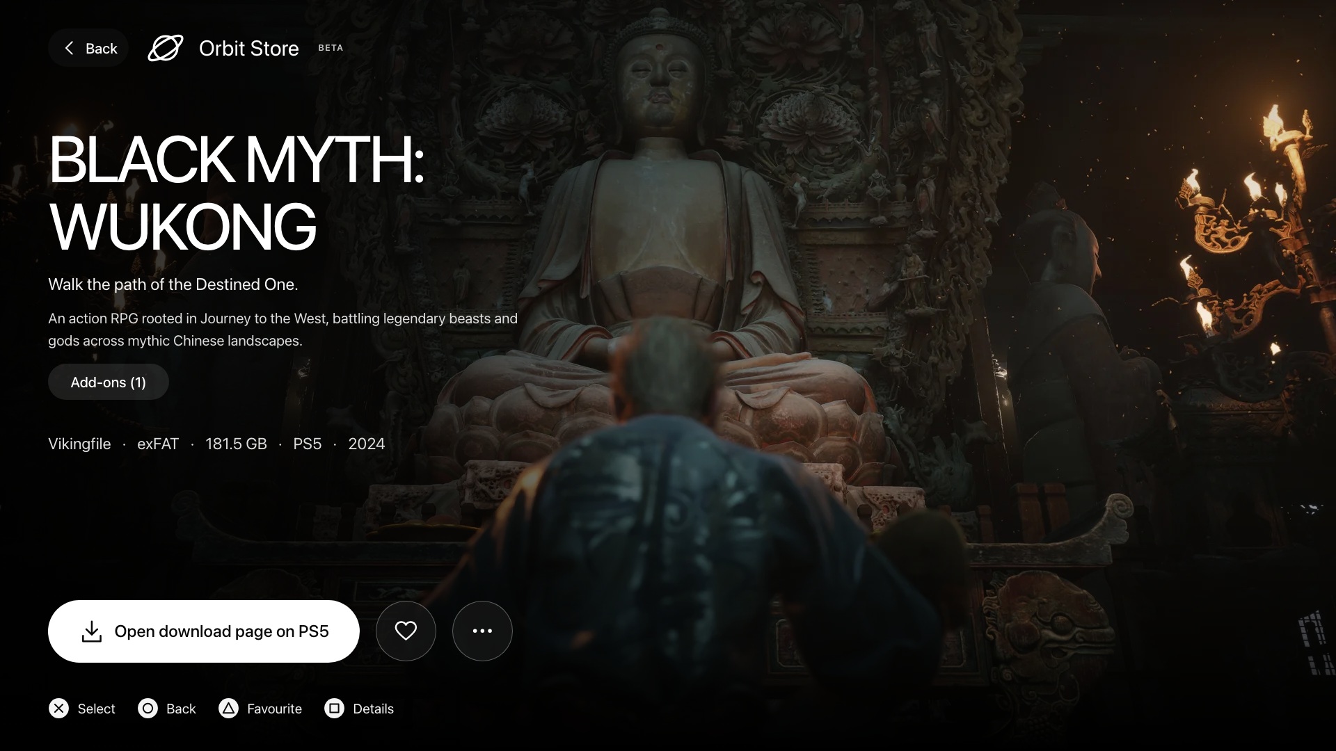 Black Myth: Wukong in Orbit Store 1.5.0 with Add-ons and download controls