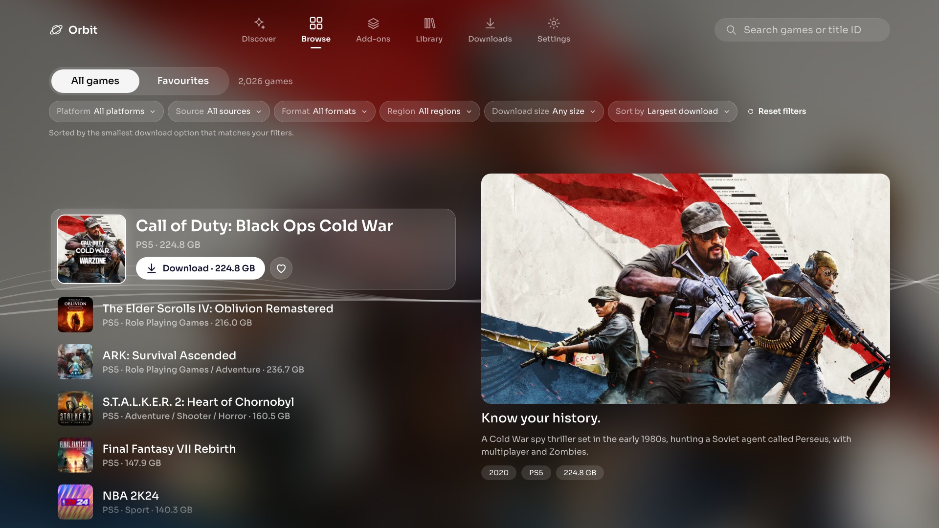 Orbit Store 1.5.0 Crossbar browse