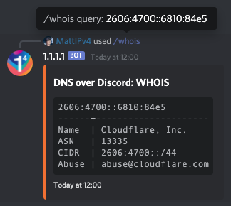 whois query: 2606:4700::6810:84e5