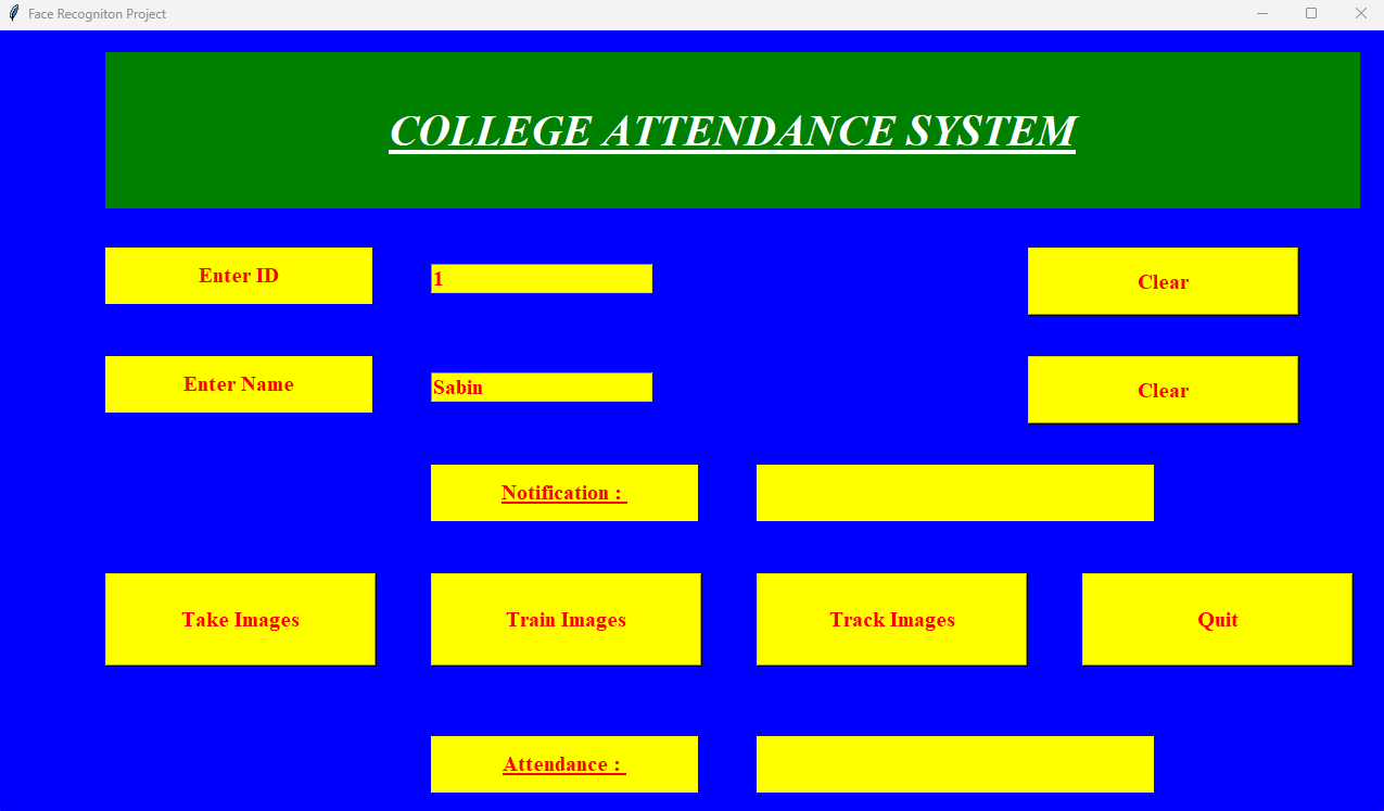 Attendance System in Python