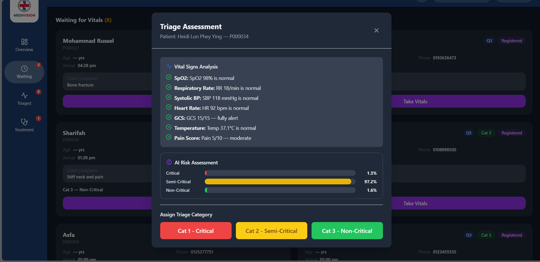 MediVision AI triage with nurse review
