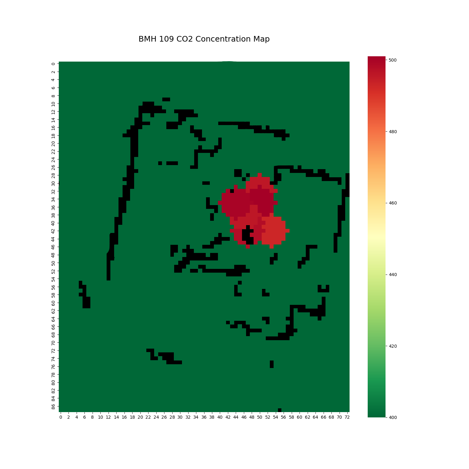 Proof of Concept: CO2 Concentration Heat Map of my Room