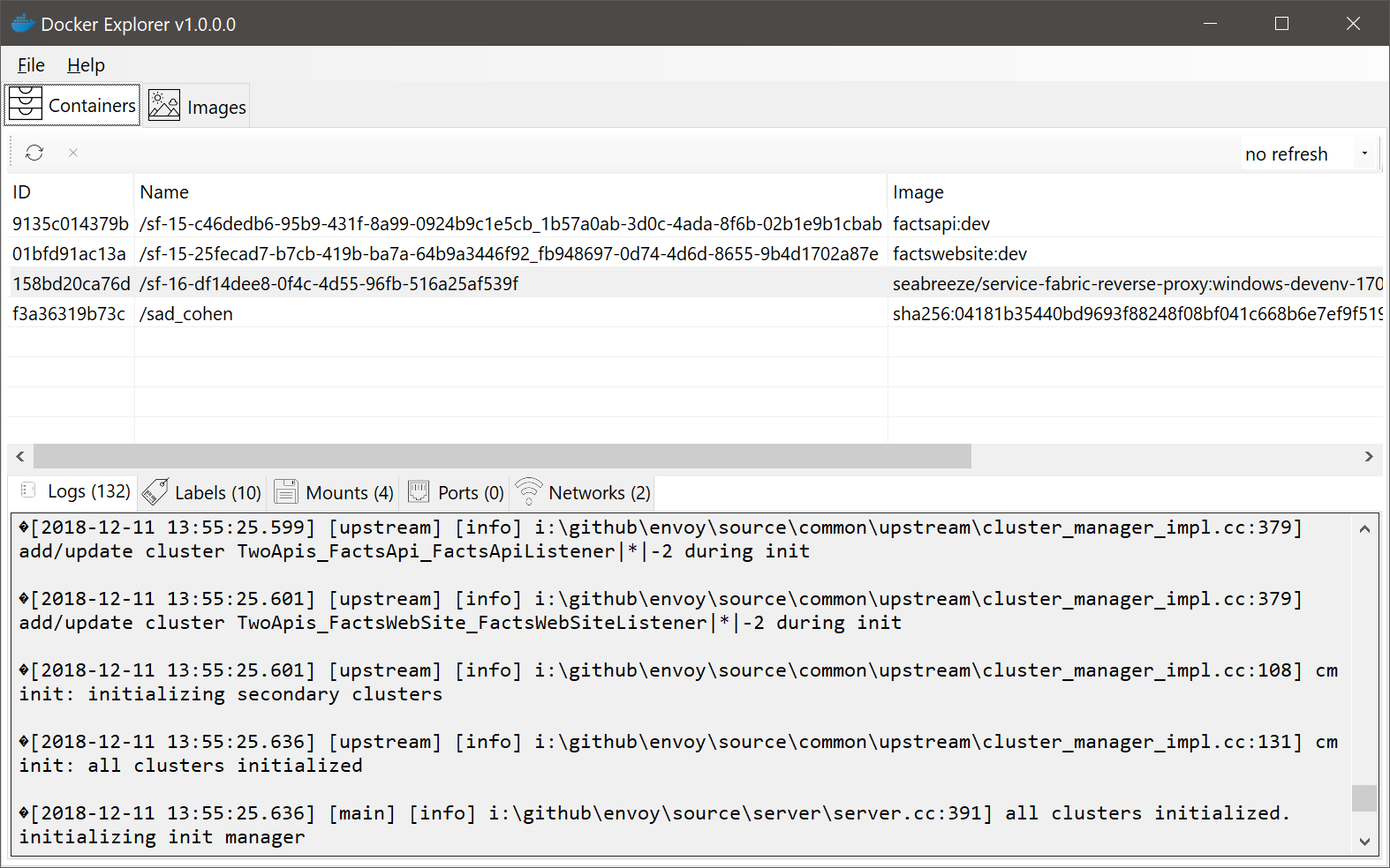 Containers Logs