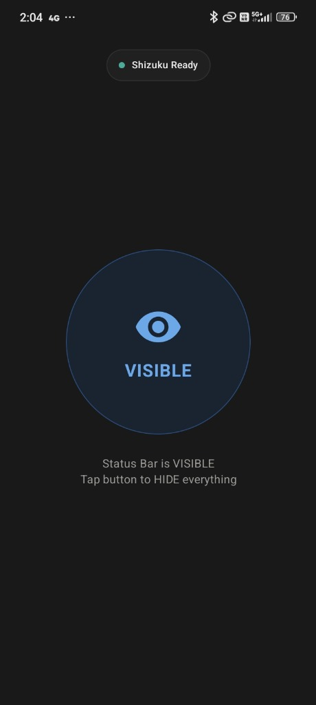CleanBar Visible State