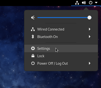 Settings Menu