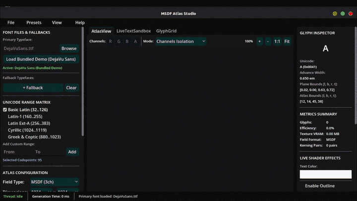 Live MSDF Shader Viewport Preview
