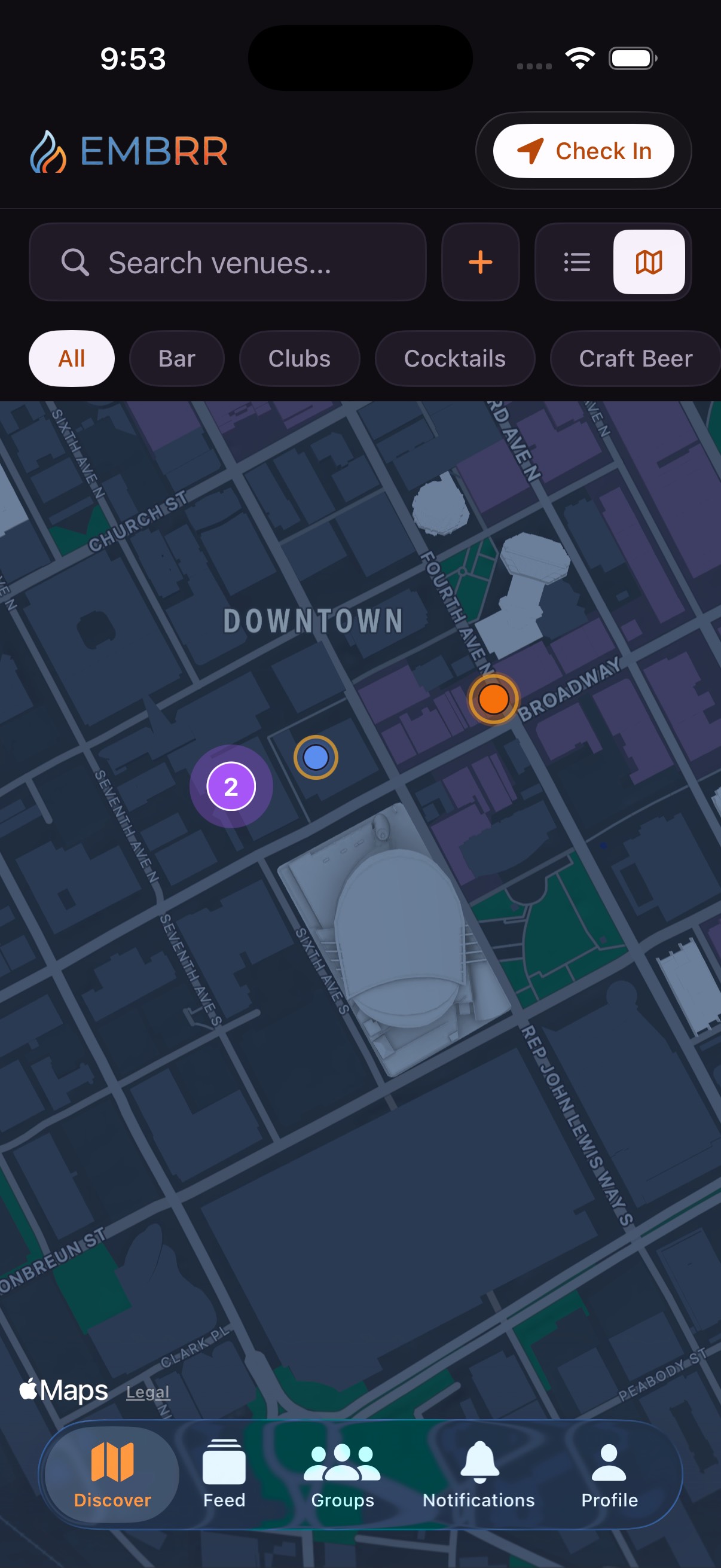Live map