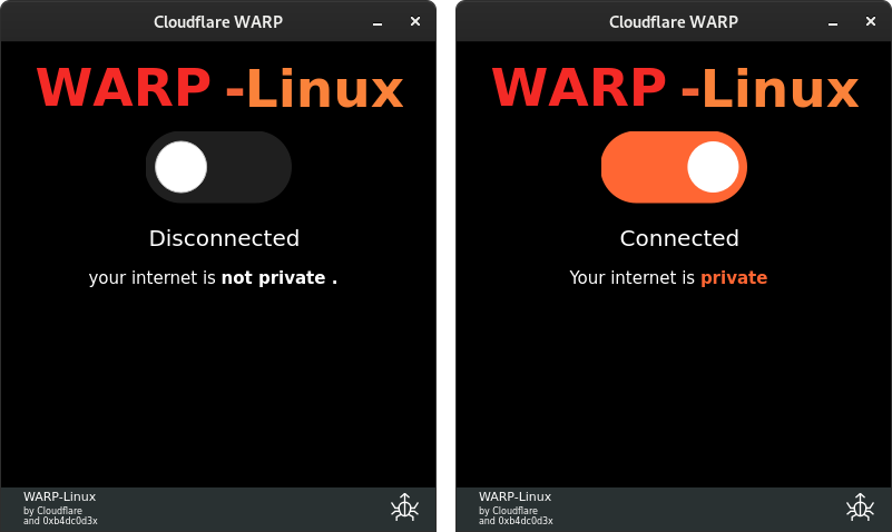 warp cloudflare gui