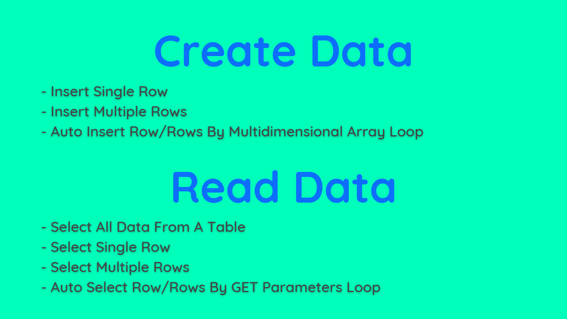 Create And Read Data