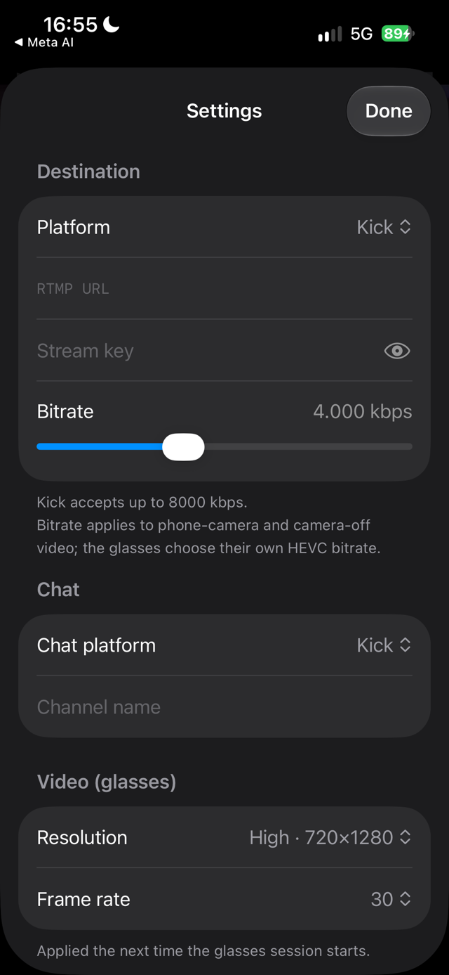 Settings