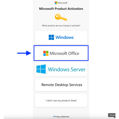 Choose Office and OS