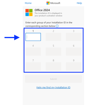 Enter Installation ID