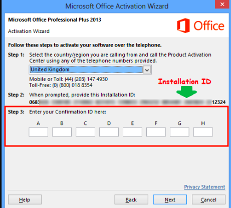 Paste Confirmation IDs