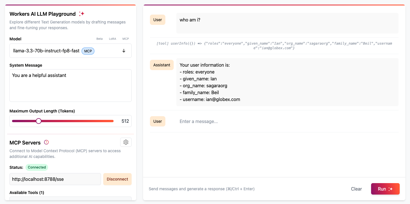 Testing localy using the Playground 