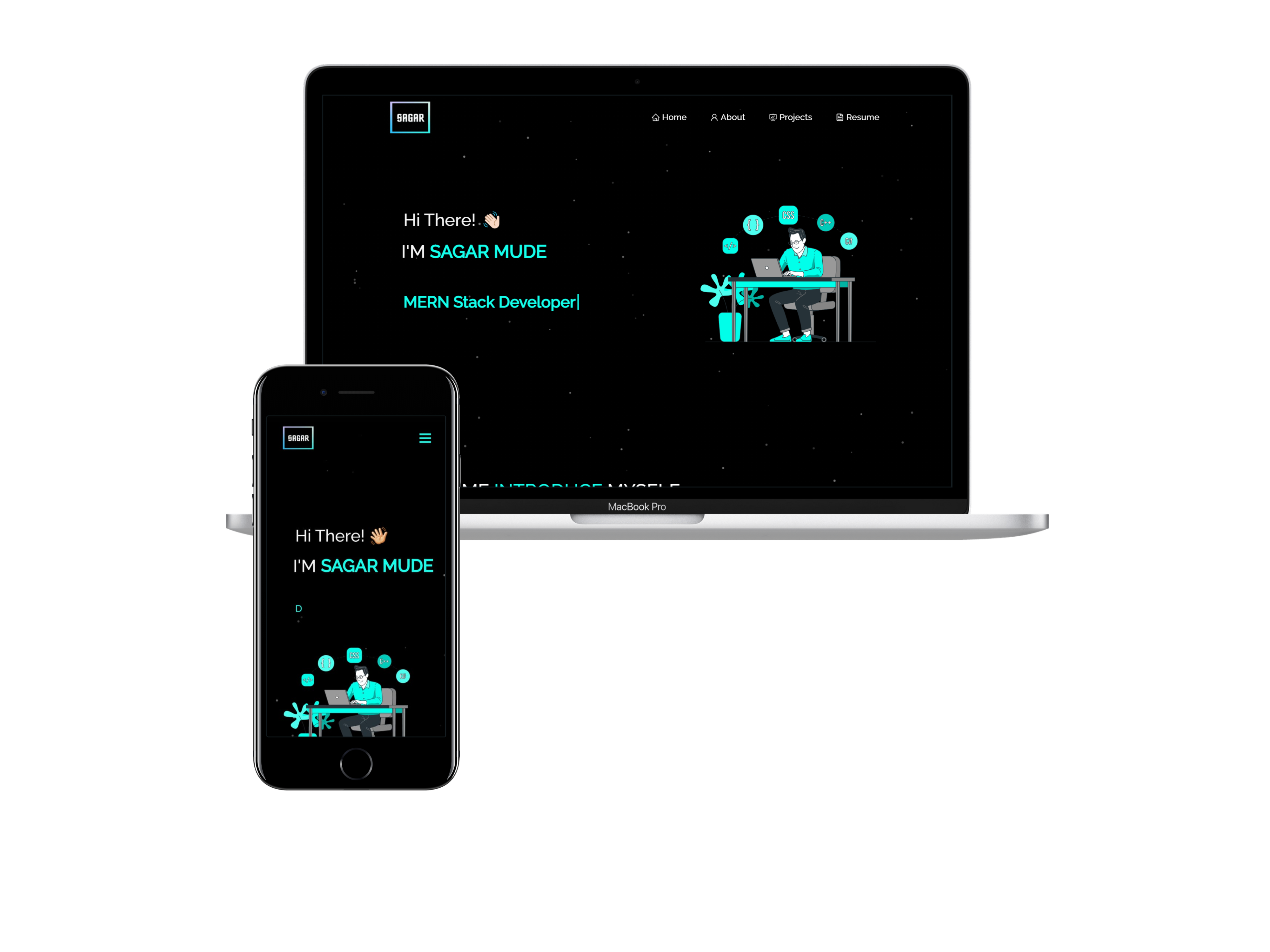 Portfolio 网站模板截图