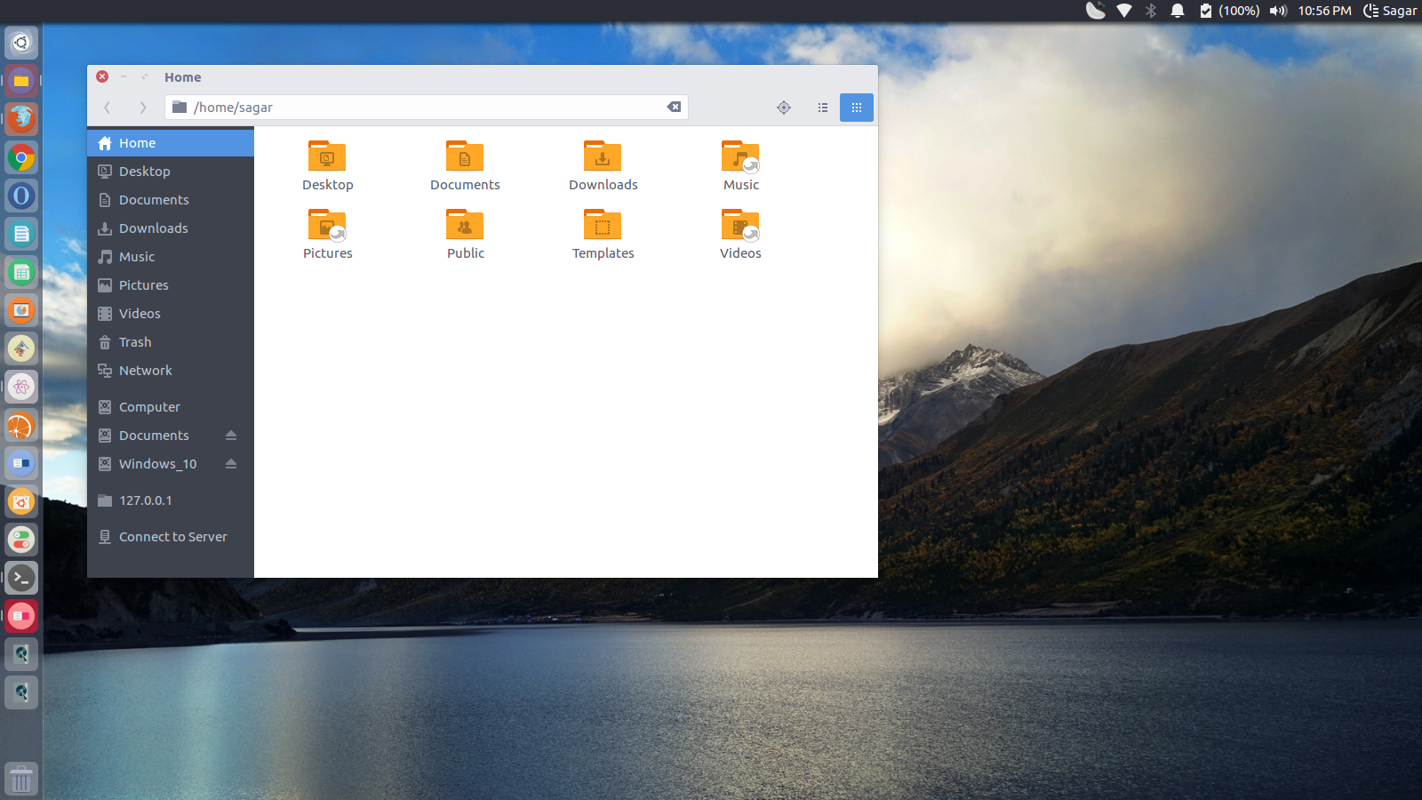 A screenshot of the Arc theme on Ubuntu 16.04