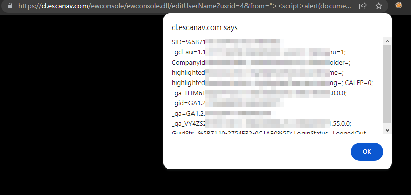 XSS Proof of Concept