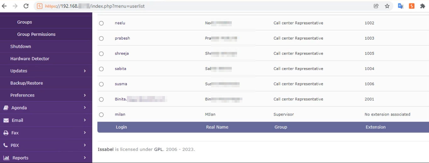 Step 4 — Confirmation that the user has been removed