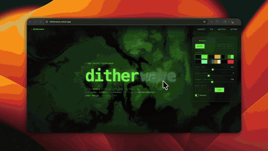 ditherwave demo